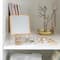Simplify Bamboo Lid & Mirror Clear 3 Compartment Organizer